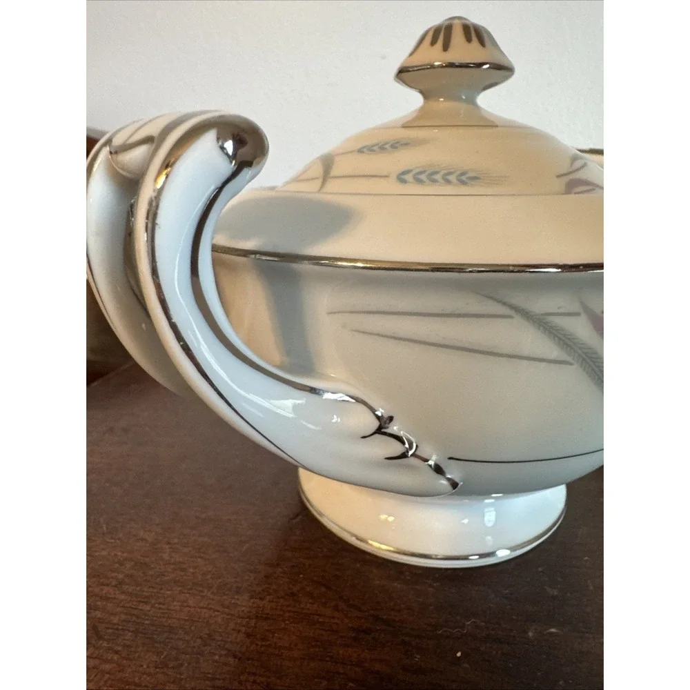 4 Pc Set Valmont China Royal Wheat Salt & Pepper, Butter & Sugar Bowl Japan